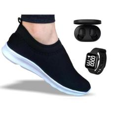 Tênis Meia Comfort Casual Macio Leve Calce Fácil Ortopédico Novo + Rel