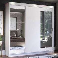 Guarda-Roupa Casal Madesa Istambul 3 Portas de Correr com Espelhos 3 G