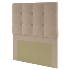 Cabeceira Solteiro Denken Paris Estofada 90cm - Bege