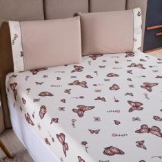 Jogo de Cama Lençol Refúgio Casal Padrão Percal Luxo 3 Peças - Sucadu 