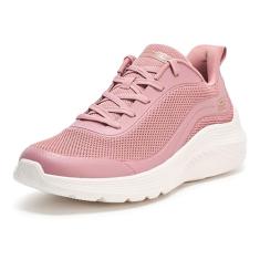 Skechers Tênis feminino Bobs Squad Waves-Still Wading, rosa, 38
