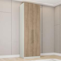 Guarda Roupa Solteiro Modulado Seletto 2 Portas Flex Areia/Jequitibá - Henn