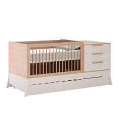 Berço 5 em 1 Grow Up - Areia com Carvalho Malva