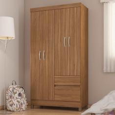 Guarda Roupa Solteiro 4 Portas E 2 Gavetas Almirante Amêndola Touch Amêndola Touch