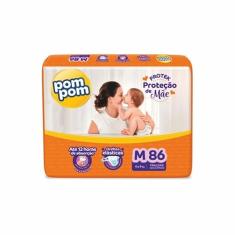 Fralda Pom Pom Protek Proteção de Mãe Hiper M 86 Unidades