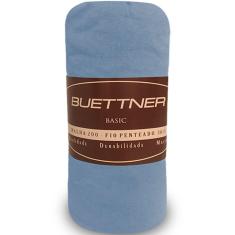 Lençol Solteiro Avulso de Malha 100% Algodão com Elástico Buettner AZUL 