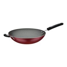 Wok De Alumínio Com Revestimiento Interno De Antiaderente Ø32cm Tramontina Vermelha 32cm