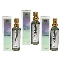 Kit 3 Perfume Masculino Famous For Him Amakha Paris 15Ml
