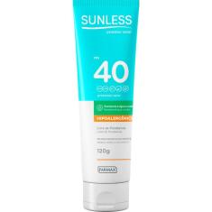 Protetor Solar Sunless FPS 40 Hipoalergênico  120G - FARMAX COSMÉTICOS