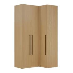 Guarda-Roupa de Canto Solteiro Infinity 3 Portas 2 Gavetas Savana