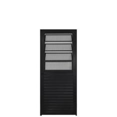 Porta de Alumínio com Basculante 210x80cm Lado Direito Hale Esquadrias Preto