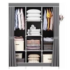 Guarda Roupa Portátil 2 Portas - Cinza - SPQP