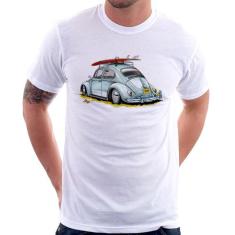 Camiseta Fusca Vintage - Foca na Moda, Branco, P