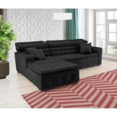 Sofá Orlando 2.20x1.50m Com Chaise, Retrátil E Reclinável - P