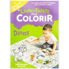 Livro - Livro-Tapete para Colorir: Dinos
