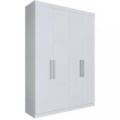 Guarda-Roupa Solteiro 4 Portas Édez Lunar, Branco 155 cm
