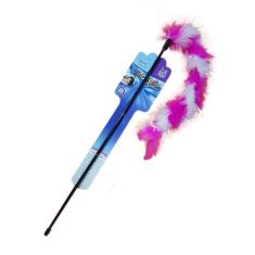 Brinquedo Varinha Pompom Pluma Para Gatos