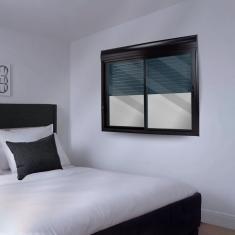 Janela De Aluminio Persiana Integrada 200x120cm 2 Folhas Preto