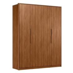 Guarda Roupa Casal 4 Portas E 3 Gavetas Attore Nogueira Touch Nogueira Touch