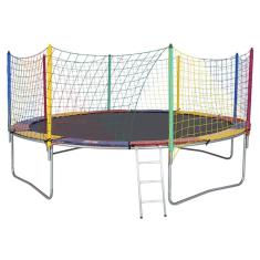 Cama Elástica 4,27m 4 Pés Alcamar Lona Preta