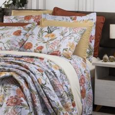 Jogo de Cama Lençol Casal Padrão 4 Peças Algodão 160 fios Com Elástico