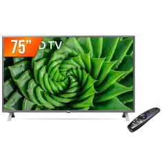 Smart TV LED 75&quot; 4K UHD LG 75UN801C 4 HDMI 2 USB Wi-Fi Assitente Virtual Bluetooth