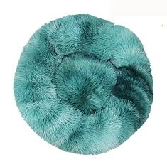Cama de cachorro calmante para cães pequenos – Cama de cachorro pequena lavável com donut, cama de gato de pelúcia macia redonda anti-ansiedade, serve para toPets, diâmetro 20 cm