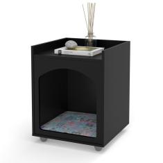 Mesa de Cabeceira Casinha de Cachorro/Gato PET Preto