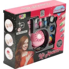 Kit Manicure Infantil Esmalte Secador De Unhas E Acessórios - Bbr Toys