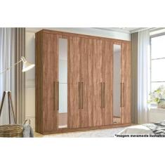 Guarda Roupa Casal 8 Portas e 4 Gavetas c/ Espelho Master Vip 8.4 Atac