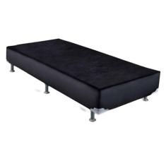 Cama Box Base Universal Solteiro Americana Courano Nero Black (78x188x
