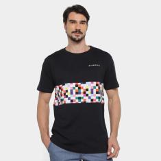 Camiseta Diamond Pixel Panel Tee Masculina, Preto, M