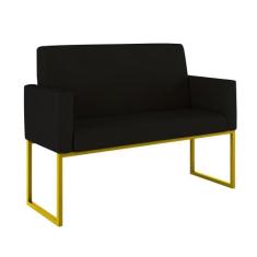 Sofá 2 Lugares para Recepção com Base de Ferro Reforçada - Balaqui Dec