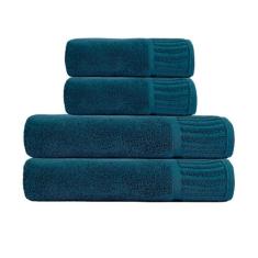 Jogo de Toalhas Macias 2 Banho + 2 Rosto 100% Algodão Grande - Bella E