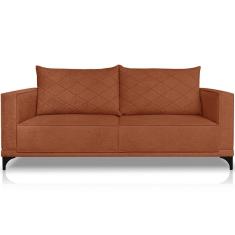 Sofa Nori 3 Lugares Pes De Ferro 200cm Linho Boucle 3303 Ezz