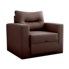 Sofá-Cama Solteiro Marisol Suede Marrom - Modern