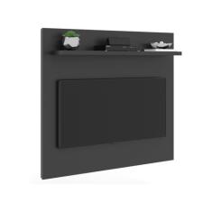 Painel Yan Preto Acetinado - Patrimar Móveis, Preto