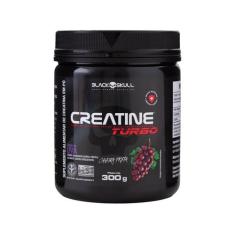Creatina em Pó Monohidratada Turbo Black Skull 300g Creatine Caveira P