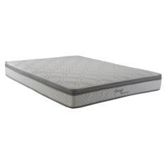 Colchão Queen Size Herval Ômega com Pillow Top e Molas Ensacadas 22x158x198cm – Cinza e Branco