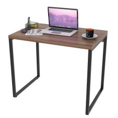 Mesa de Escritório Office 90cm Estilo Industrial Prisma C08 Nogal - Mpozenato