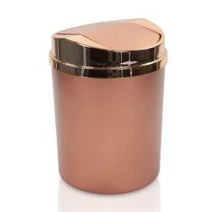 Lixeira Basculante 5 Litros Cobre Rosé Gold Fosco Luxo Cozinha Banheir