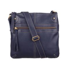 Bolsa Transversal Tiracolo Feminina Média Couro Legítimo Alça Comprida e Larga Bolsas Femininas Madamix