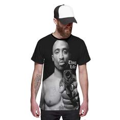 Camiseta Tupac Shakur Gangster Thug Life Hip Hop 2Pac