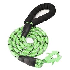 GEIT Coleira para cães de 1,9 m, coleira de corda para cães resistente, coleira refletiva de nylon para animais de estimação com clipe de sapo tático de liberação rápida/trava de alumínio para cães pequenos, médios e grandes