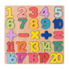 Puzzles Alfabeto, Numeral, Geométrico Didático Colorido De Madeira Jogo de Correspondência Inteligente, Pré-Escolar para Crianças, Primeiros Brinquedos Educativos, Aprenda Brincando. (Numérico)