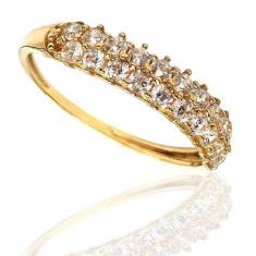 Anel de ouro 18k aparador meia aliança - Elegancy Joias, 25