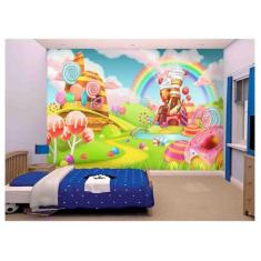 Papel De Parede Terra Dos Doces Candy Balas Azs110 - Você Decora