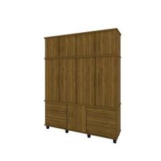 Roupeiro / Guarda Roupas PRIS Triplex 1.90m 4 Portas e 6 Gavetas Com C