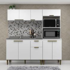 Cozinha Compacta Iara 9 Portas 1 Gaveta Branco - Jcarvalho