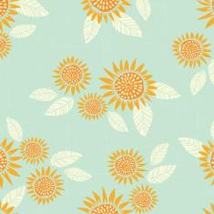 Papel de Parede Girassol Minimalista 57x270cm - Quartinhos